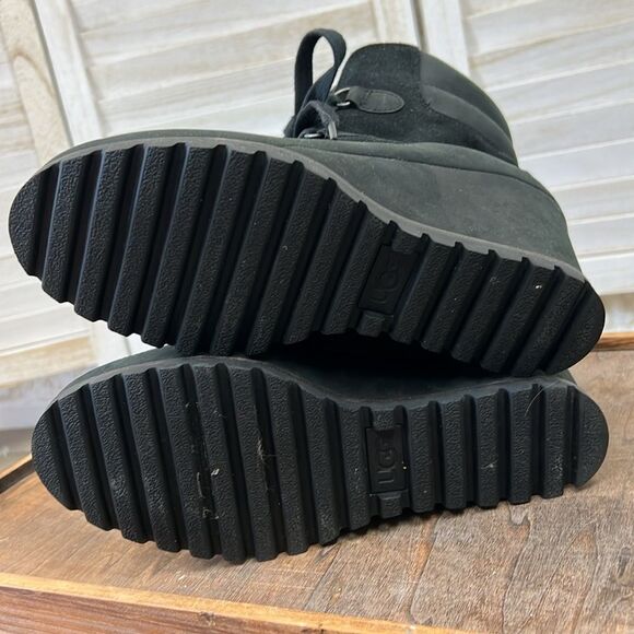 Ugg Valory Leather & Suede Wedge Ankle Boot Bootie 8.5 - Picture 14 of 14